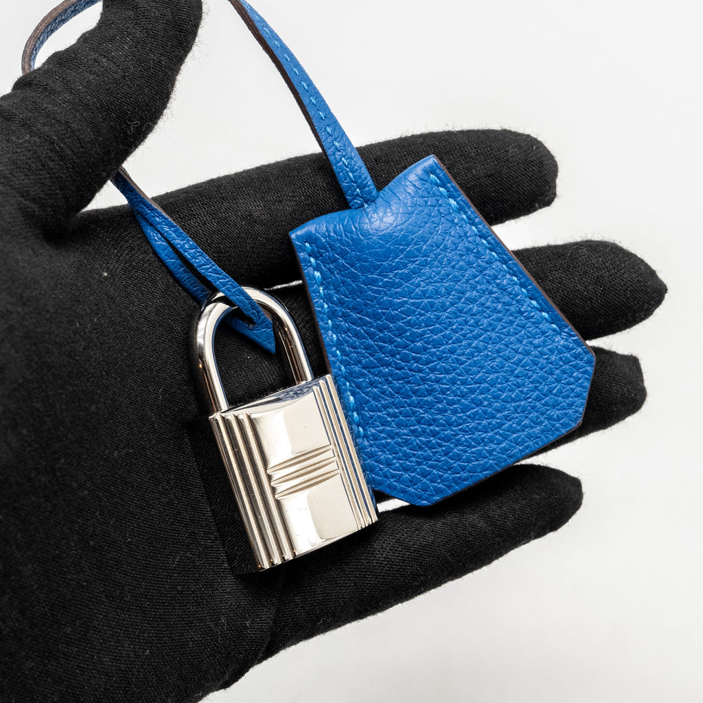 HERMES SHOULDER KELLY CLEMENCE BLUE SHW