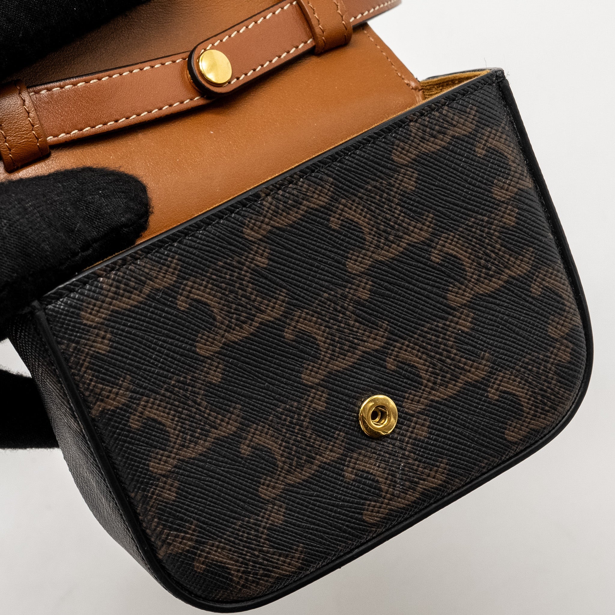 CELINE CLAUDE TRIOMPHE CANVAS / CALFSKIN TAN GHW