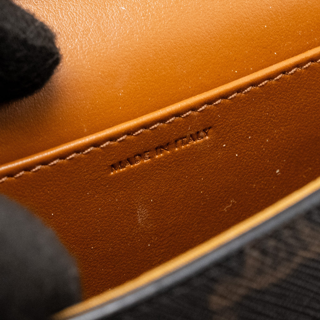 CELINE CLAUDE TRIOMPHE CANVAS / CALFSKIN TAN GHW