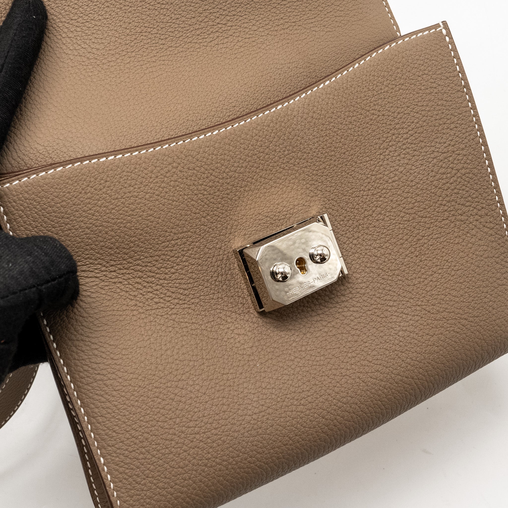 HERMES SAC A DEPECHES 21 BAG TOGO ETOUPE SHW