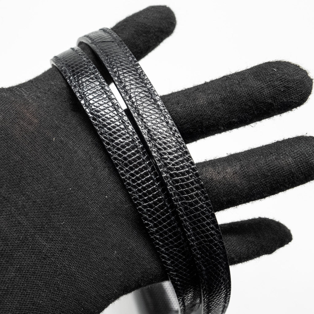 HERMES MINI CONSTANCE LIZARD VARANUS SALVATOR BLACK SHW