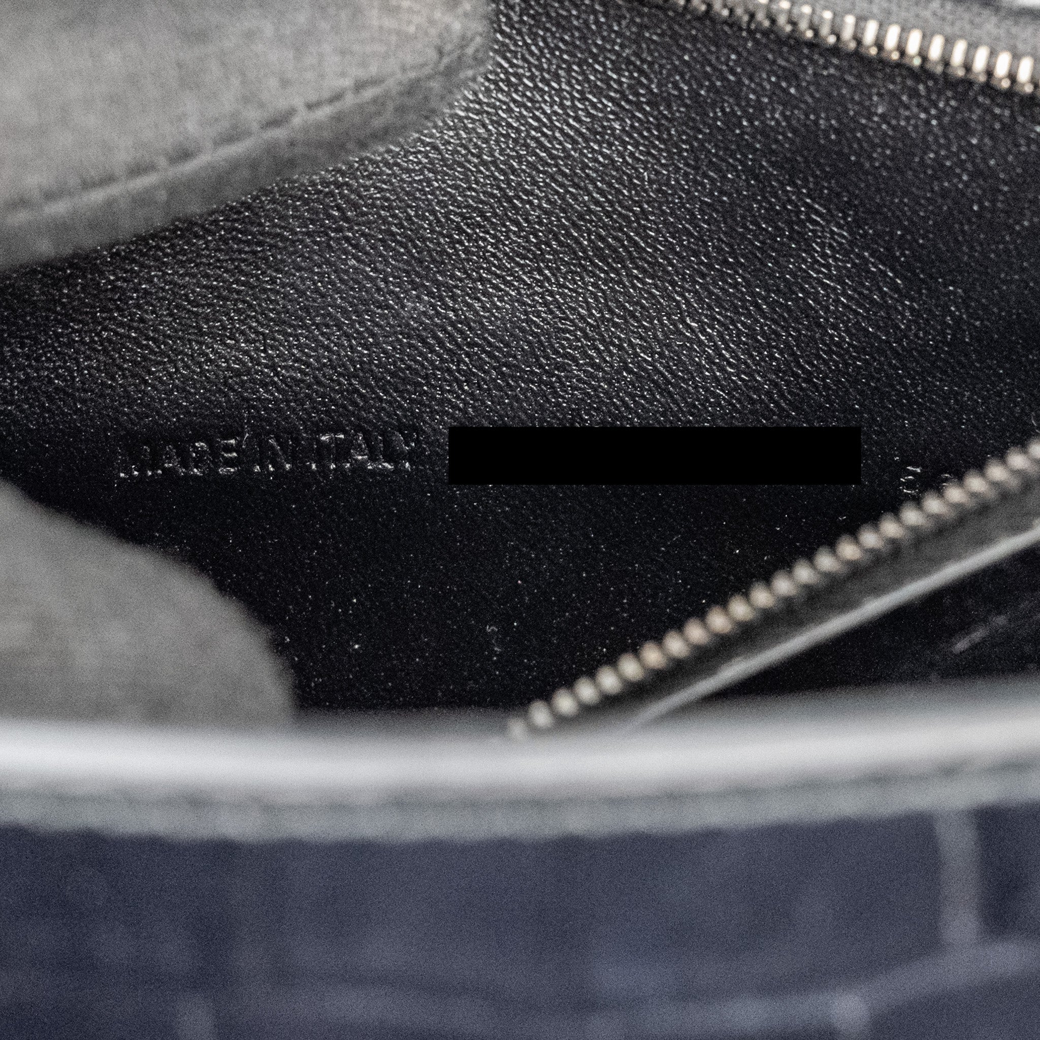 BALENCIAGA HOURGLASS S CROC-EMBOSSED CALFSKIN SO BLACK