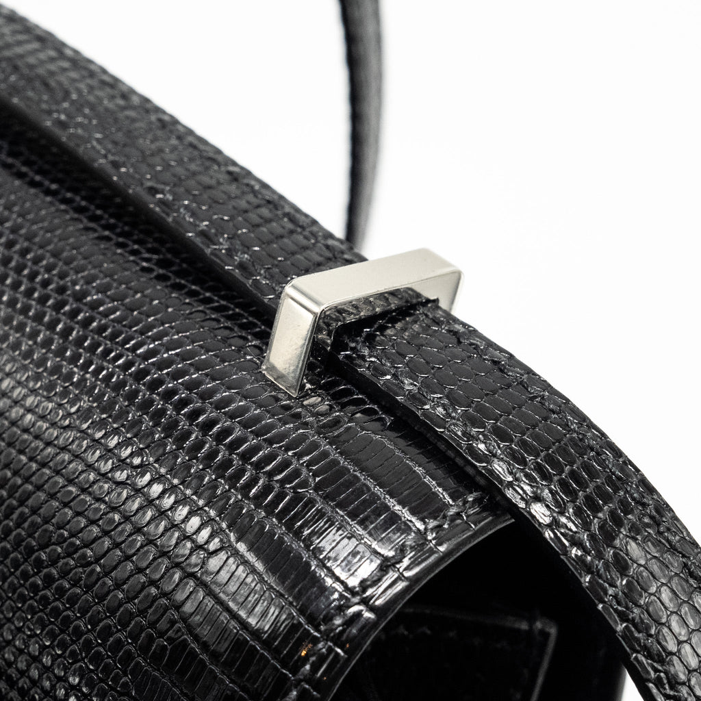 HERMES MINI CONSTANCE LIZARD VARANUS SALVATOR BLACK SHW