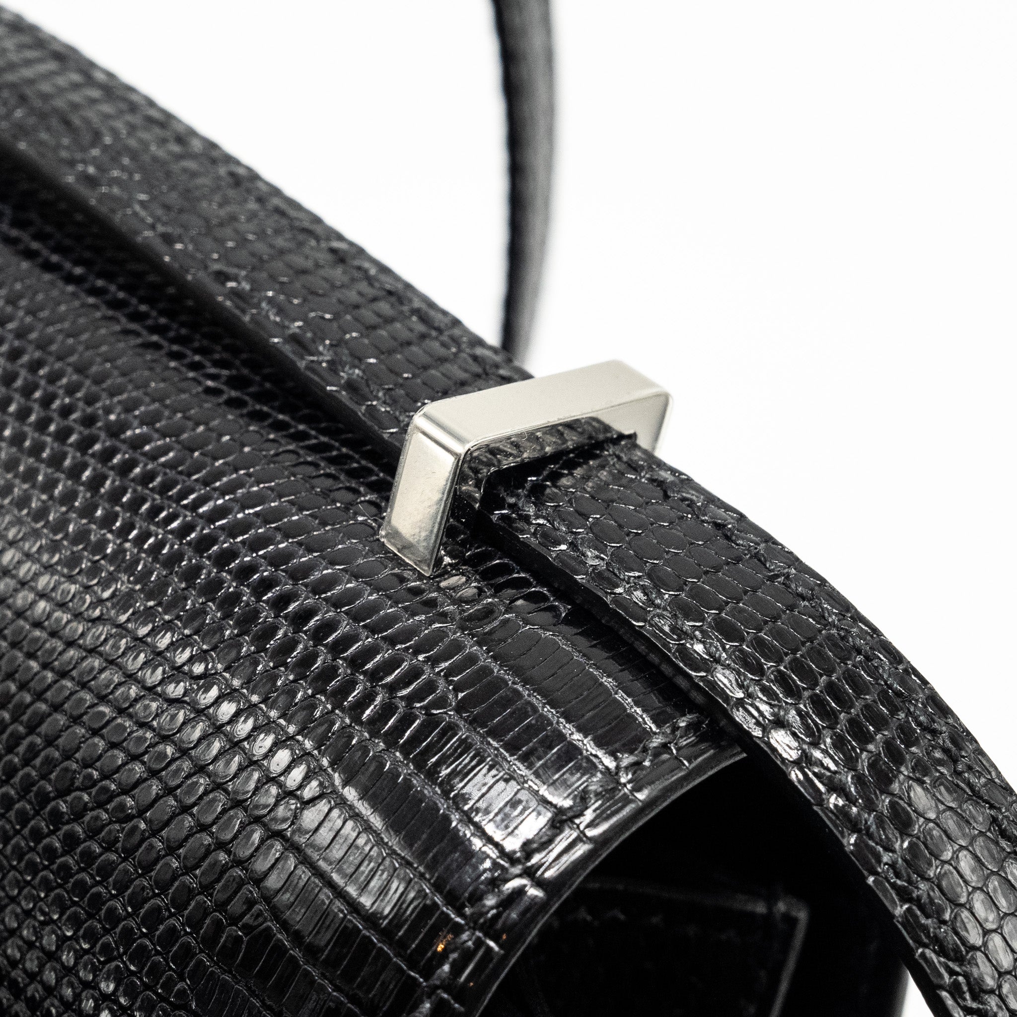 HERMES MINI CONSTANCE LIZARD VARANUS SALVATOR BLACK SHW