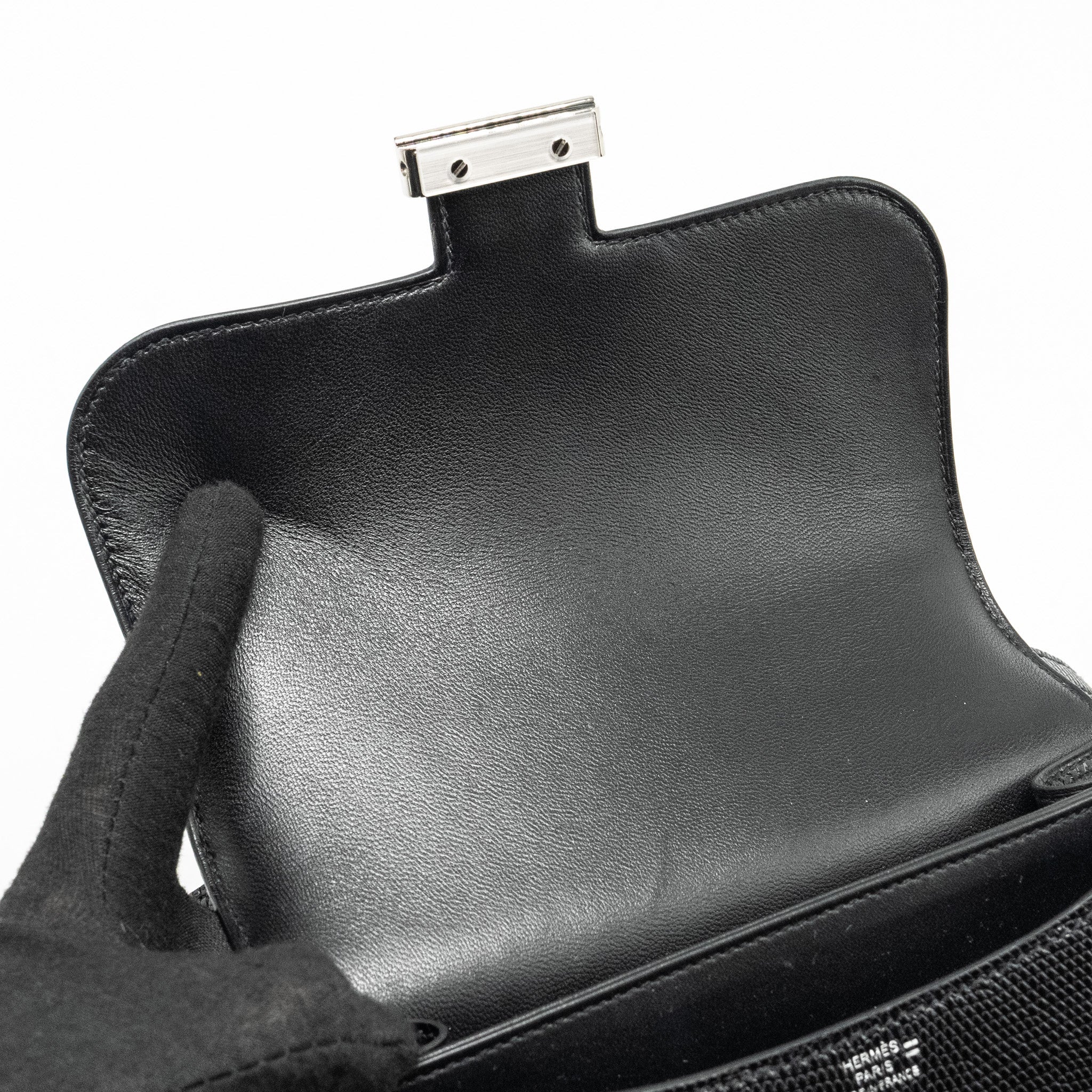HERMES MINI CONSTANCE LIZARD VARANUS SALVATOR BLACK SHW