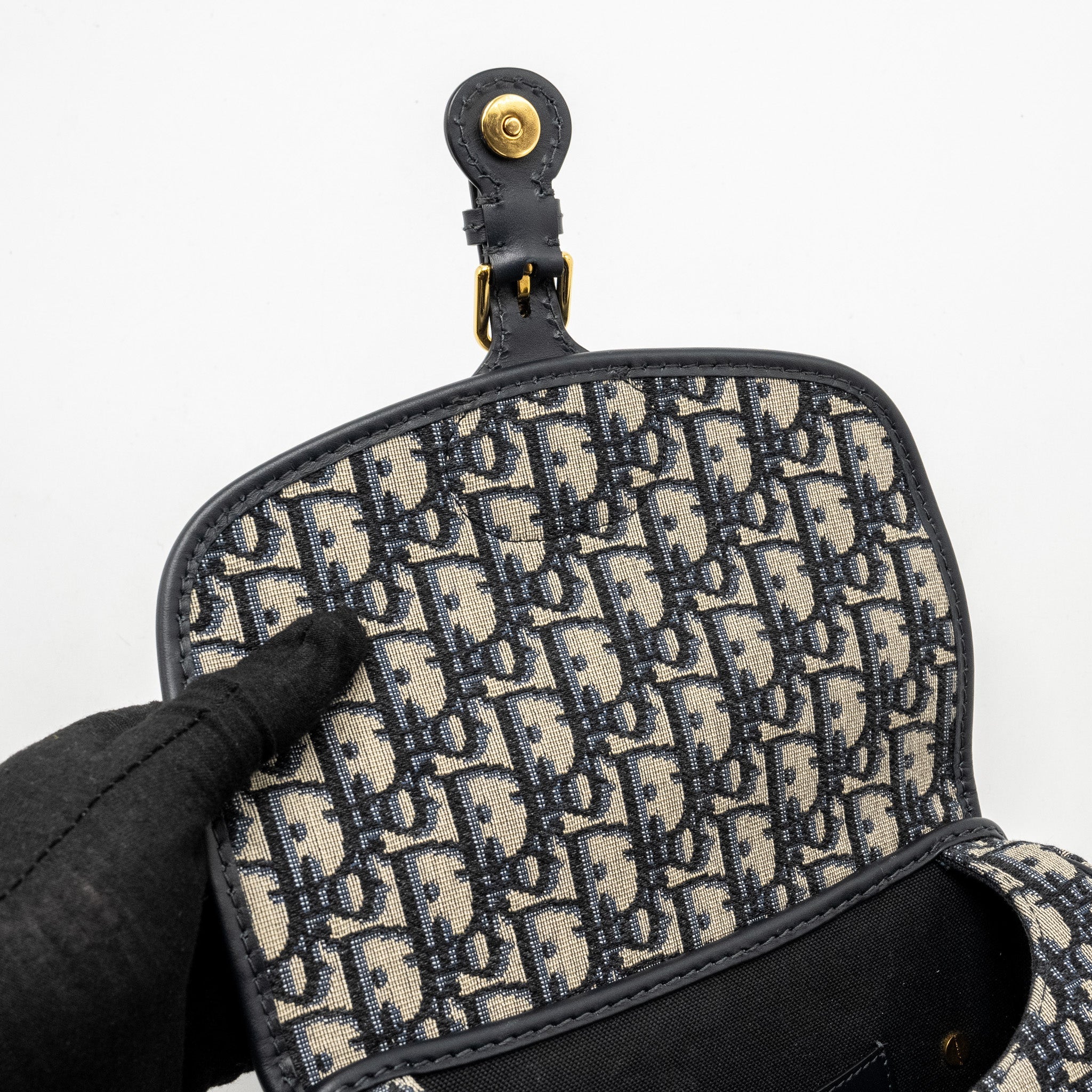 DIOR MEDIUM BOBBY BAG BLUE DIOR OBLIQUE JACQUARD GHW