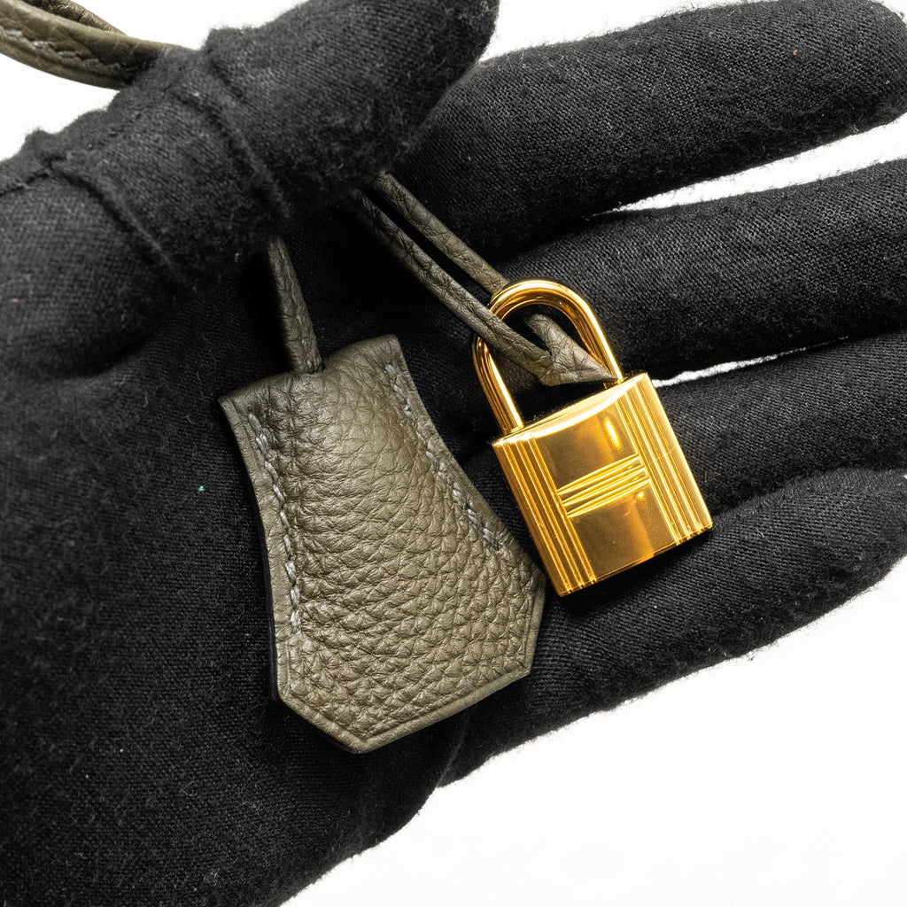 HERMES KELLY 25 TOGO C6 VERT DE GRIS GHW