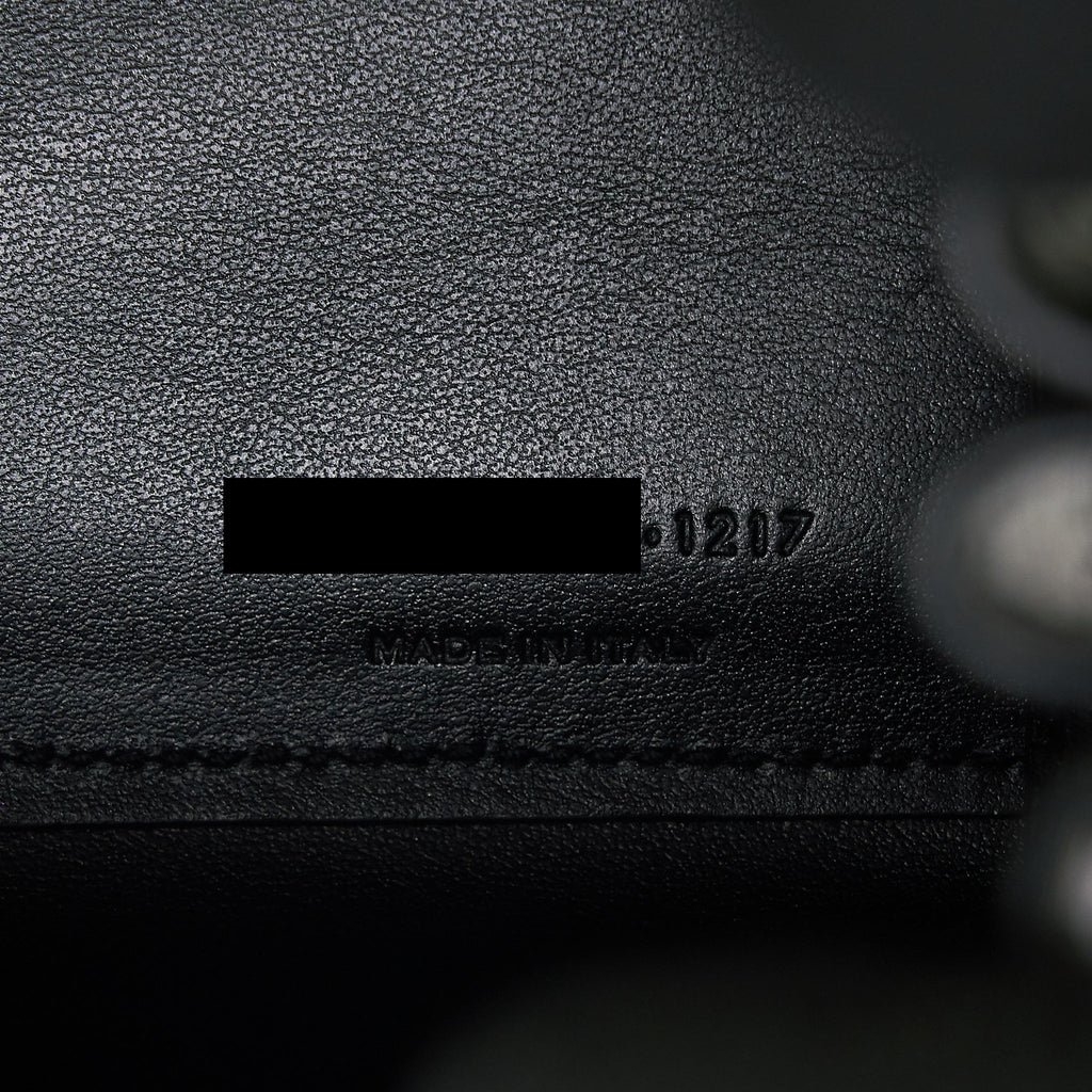 SAINT LAURENT SAC DE JOUR NANO IN CROC EMBOSSED CALFSKIN BLACK SHW