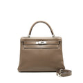 HERMES KELLY 28 ETOUPE SHW CLEMENCE LEATHER