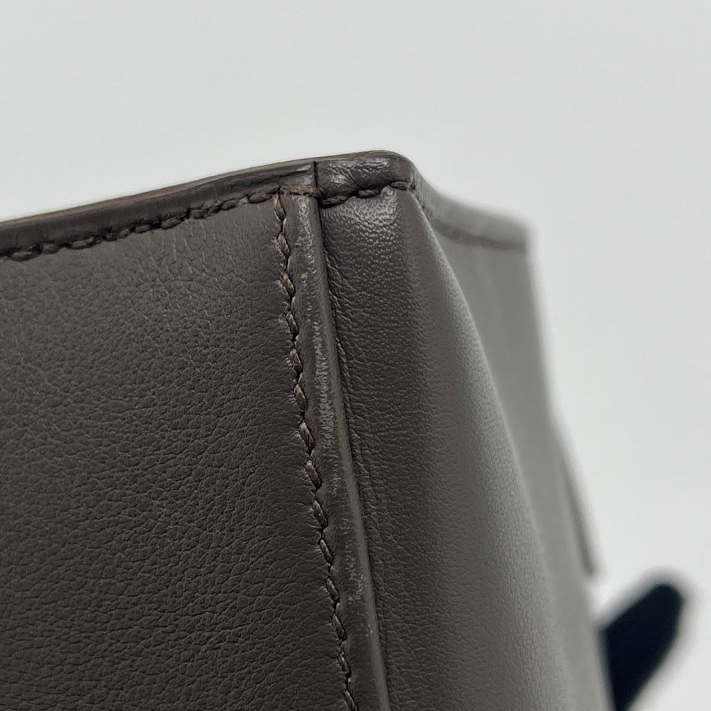 HERMES KELLY POCHETTE SWIFT 8F GRIS ETAIN GHW