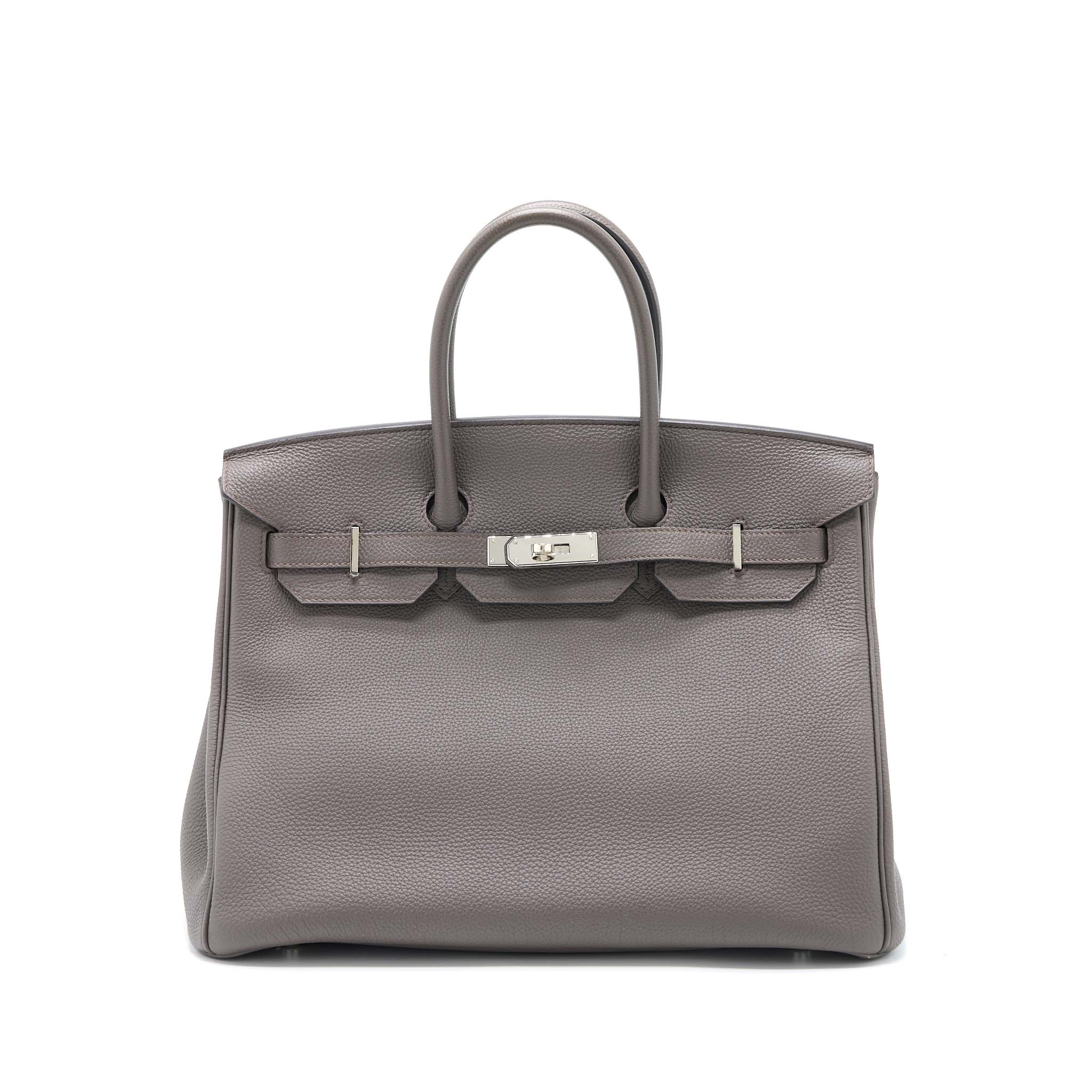 HERMES BIRKIN 35 TOGO 8F GRIS ETAIN SHW