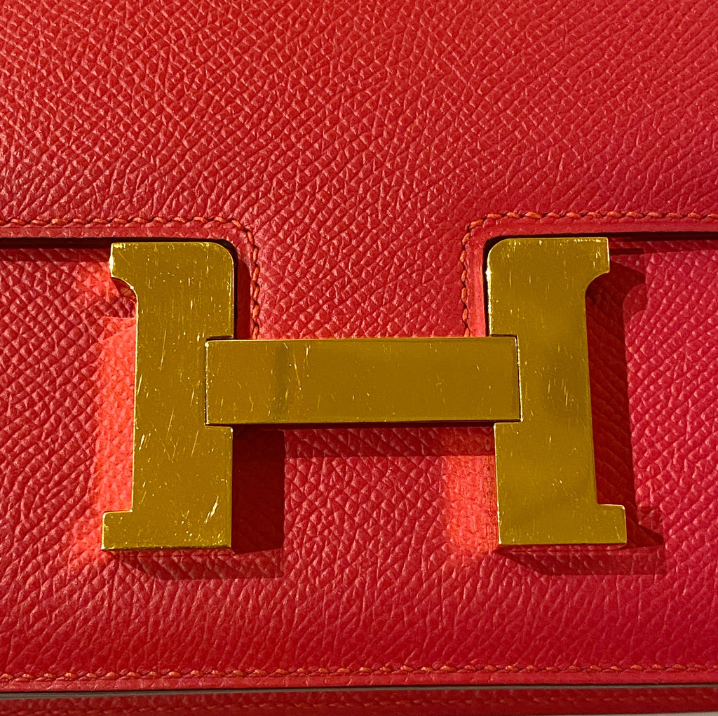 HERMES MINI CONSTANCE EPSOM ROSE EXTREME GHW