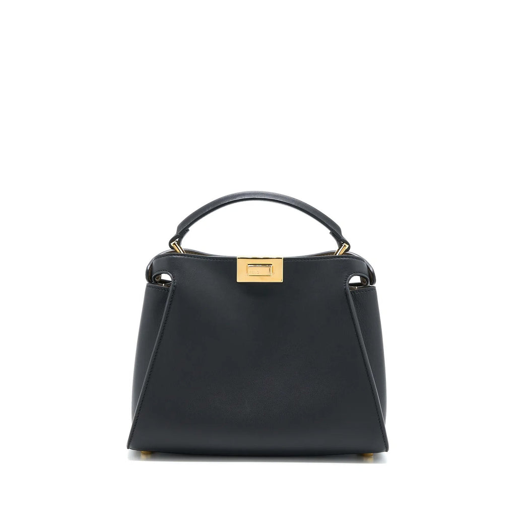 FENDI SMALL PEEKABOO ICONIC BAG CALFSKIN BLACK GHW