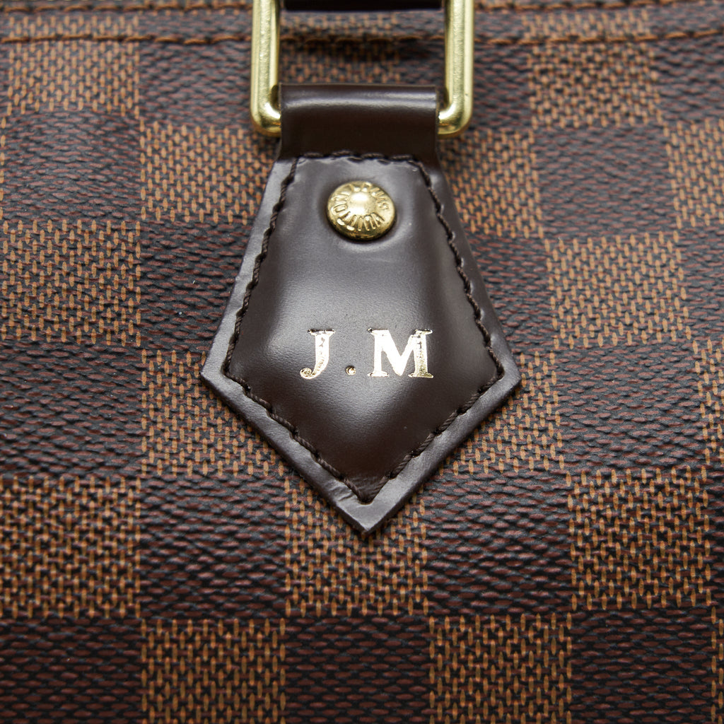 LOUIS VUITTON SPEEDY 25 DAMIER EBENE WITH STRAP